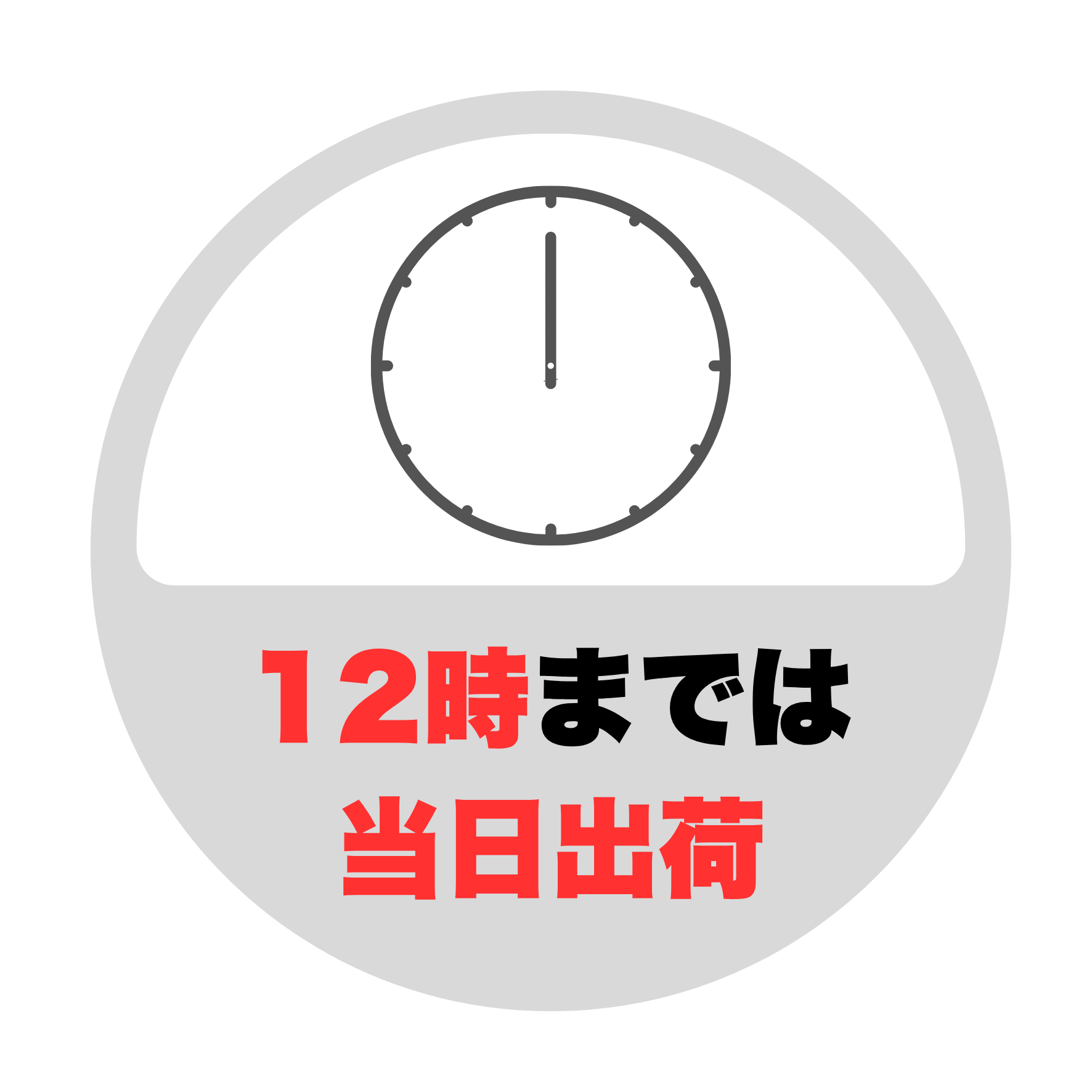 12時までは当日発送